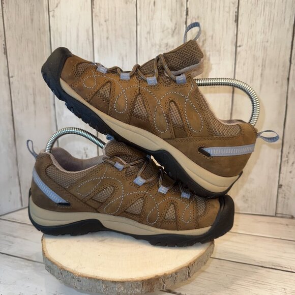 Keen Womens Shasta Hiking Trail Lace Up Shoes Waterproof Brown Blue Size 7.5 - Picture 7 of 10